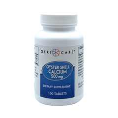 Geri-Care Calcium Supplement 500 mg Tablet 100 per Bottle, 100/BT 12BT/CS
