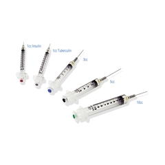 Retractable Technologies Syringe with Hypodermic Needle VanishPoint&reg; 3 mL 25 Gauge 1-1/2 Inch Attached Needle Retractable Needle, 100 EA/BX