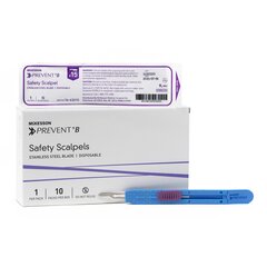 McKesson Medi-Pak Performance Safety Scalpel with Blade General Purpose Size 15 Stainless Steel Blade Disposable, 1/PK