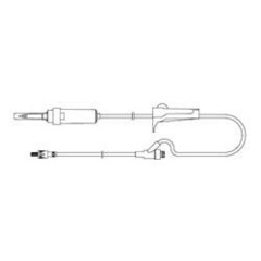 Amsino International Primary IV Administration Set AMSafe&reg; Gravity 1 Port 10 Drops / mL Drip Rate Without Filter 83 Inch Tubing Solution Without Flow Regulator, 50/CS
