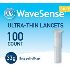 Agamatrix Lancet for Lancing Device Wavesense 33 Gauge Non-Safety Twist Off Cap Finger