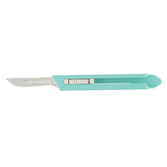 Integra LifeSciences Safety Scalpel Miltex&reg; No. 22 Stainless Steel / Plastic Classic Grip Handle Sterile Disposable, 1/PK
