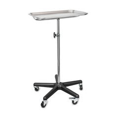 Dukal Mayo Instrument Stand Mayo Tray, Five Leg Base, 28 to 48 Inch Height Range, 12-1/12 - 19