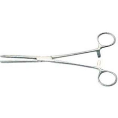 GF Health Hemostatic Forceps Grafco&reg; Rochester-Pean 5-1/2 Inch Length Floor / Office Grade Pakistani Stainless Steel NonSterile Locking Finger Ring Handle Straight Serrated Tips, 1/EA