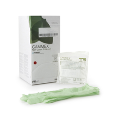 Ansell Surgical Glove GAMMEX&reg; Non-Latex PI Green Size 8.5 Sterile Polyisoprene Standard Cuff Length Micro-Textured Light Green Chemo Tested