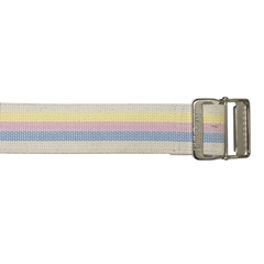 Skil-Care Gait Belt 72 Inch Pastel Stripe Strong Cotton
