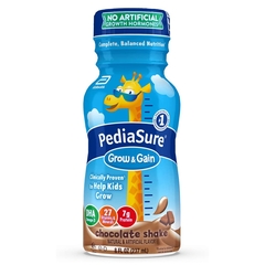 Abbott Nutrition PediaSure Grow & Gain Chocolate Shake, 8-ounce bottle