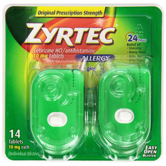 Johnson & Johnson Allergy Relief Zyrtec&reg; 10 mg 14 per Bottle