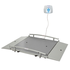 Health O Meter Wheelchair Scale Health O Meter&reg; Digital, LCD 1000 X 0.2 lbs. 6 D-Cell Battery or 120 VAC Adapter