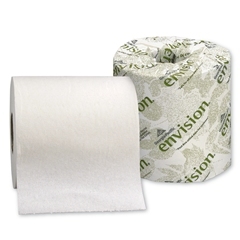 Georgia Pacific Toilet Tissue envision&reg; White 1-Ply Standard Size Cored Roll 1210 Sheets 4 X 4-1/20 Inch