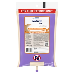 Nestle Healthcare Nutrition Tube Feeding Formula Nutren&reg; 2.0 Unflavored 1000 mL, 6EA/CS