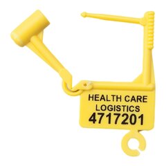 Health Care Logistics Padlock Seal Health Care Logistics Numbered Yellow Plastic 1-1/2 X 1-7/8 Inch