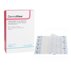Dermarite Transparent Film Dressing DermaView™ Rectangle 4 X 5 Inch 2 Tab Delivery With Label Sterile