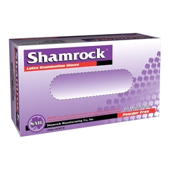 Shamrock Exam Glove 10000 Series NonSterile Ivory Powder Free Latex Ambidextrous Fully Textured Not Chemo Approved Large, 100 EA/BX, 10BX/CS