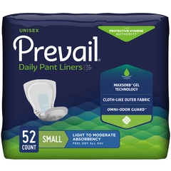First Quality Prevail&reg; Incontinence Pant Liners - Small, 52 EA/BG