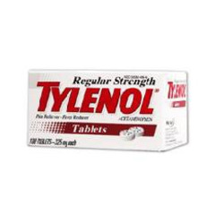 Johnson & Johnson Pain Relief Tylenol 325 mg Strength Acetaminophen Tablet 100 per Bottle, 1/BT