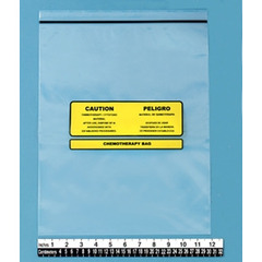 Health Care Logistics Chemo Drug Transport Bag Clear Bag Polyethylene 12 X 15 Inch, 100/PK