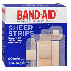 Johnson & Johnson Adhesive Strip Band-Aid&reg; 2-1/4 X 3 Inch / 3/4 X 3 Inch / 5/8 X 2-1/4 Inch / 7/8 X 7/8 Inch Plastic Assorted Shapes Sheer Sterile