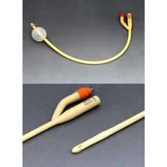 Amsino International Foley Catheter AMSure 2-Way Standard Tip 5 cc Balloon 30 Fr. Silicone Coated Latex