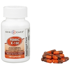 Geri-Care Iron Supplement 150 mg Strength Capsule 100 per Bottle, 12 EA/CS