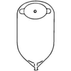 Nu-Hope Laboratories Urinary Pouch 11 Inch Length 1-1/8 X 2 Inch Stoma Oval B, Convex, Trim To Fit, 10EA/BX