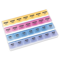 Apex-Carex Mediplanner&reg; Pill Organizer, Standard Size, 7 Day, 4 Dose