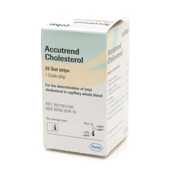 Roche Diagnostics Accutrend&reg; Cholesterol Test Strip Kit - 25/Box