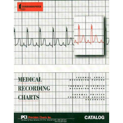 Precision Charts Diagnostic ECG Recording Paper Philips Thermal Paper 50 mm X 100 Foot Roll Black Grid, 3 per Box