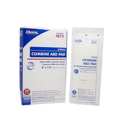 Dukal Abdominal Pad NonWoven / Cellulose / Moisture Barrier 7-1/2 x 8
