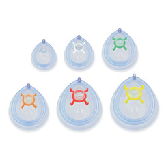 Flexicare Anesthesia Mask Venticaire&reg; Tail Valve Style Adult Size 4 Hook Ring