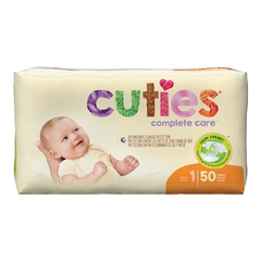 First Quality Cuties&reg; Diapers, 8-14 lbs. Size 1, 200/CS