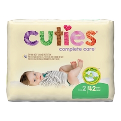 First Quality Cuties&reg; Diapers, 12-18 lbs. Size 2,42 EA/PK