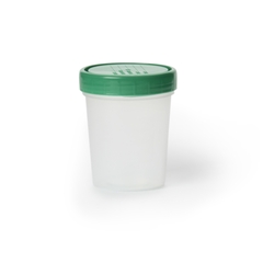Amsino International Specimen Container Amsure Plastic 120 mL (4 oz.) Screw Cap Unprinted NonSterile, 500 EA/CS