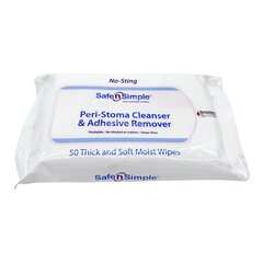 Safe n Simple Adhesive Remover Wipe, 50EA/PK