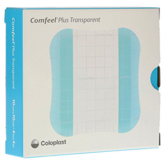 MON1124401BX - Coloplast - Hydrocolloid Dressing Comfeel® Plus Transparent 4 X 4 Inch Square Sterile, 10/BX