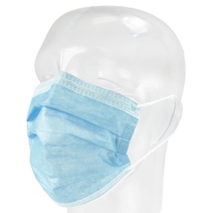 Aspen Surgical Products Procedure Mask FluidGard&reg; Anti-fog Foam Pleated Earloops One Size Fits Most Blue NonSterile ASTM Level 3 Adult, 500/CS