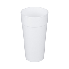 Foam Drink Cup, 24 oz, White, Foam, (500/Case) Dart 24J16