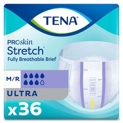 Essity Unisex Adult Incontinence Brief TENA ProSkin Stretch™ Ultra Medium Disposable Heavy Absorbency