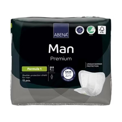 Abena Bladder Control Pad Abena™-Man 11 Inch Length Light Absorbency Fluff / Polymer Formula 1 Male Disposable, 15/BG, 12BG/CS