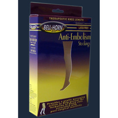 DJO Bell-Horn Knee-High Closed Toe Compression Stockings,3XL, Beige