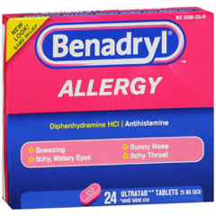 MON783320BX - Johnson & Johnson - Benadryl® 25 mg Strength Allergy Relief Ultratabs, 24 per Box