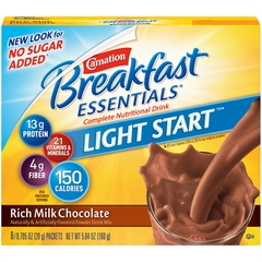 Nestle Healthcare Nutrition Oral Supplement Carnation&reg; Breakfast Essentials&reg; No Sugar Added Rich Milk Chocolate 36 gm, 8EA/PK 8PK/CS