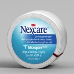 3M Medical Tape Nexcare Micropore Skin Friendly Paper 1 Inch X 10 Yard White NonSterile