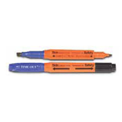 Sandel Medical Industries Skin Marking Kit with Sleeve Time Out&reg; 4-in-1™ Gentian Violet-Free / Permanent Black Ink Sterile Triangular Barrel Dual Tip, Regular / Chiseled Tip