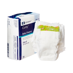 Cardinal Health Curity™ Baby Diapers - Size 6, Over 35 lbs, 18/PK