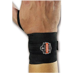 Ergodyne Wrist Support with Thumb Loop ProFlex 420 Wraparound / Wristlet Elastic Left or Right Wrist Black Large / X-Large