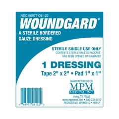 MON724954EA - MPM Medical - Adhesive Dressing WoundGard 2 x 2" Gauze Square White Sterile, 1/EA