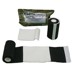 Andover Coated Products Trauma Pressure Dressing with Wrap CoFlex&reg; UMAFD 4 Inch X 3 Yard Self-Adherent Closure Black NonSterile Standard Compression, 18/CS