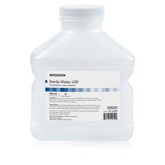 McKesson Irrigation Solution Sterile Water for Irrigation Not for Injection Bottle, Screw Top 500 mL, 18 EA/CS