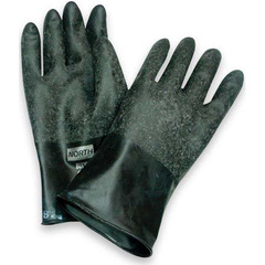 Fisher Scientific Chemical Protection Glove North™ Size 8 Butyl Rubber Black 11 Inch Beaded Cuff NonSterile, 1/PR